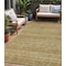 Homeroots 5' X 8' Artichoke Green Gold And Beige Southwestern Washable Indoor Outdoor Area Rug 615945 - alternate 1