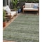 Homeroots 5' X 8' Olive Green Gray And Fern Green Southwestern Washable Indoor Outdoor Area Rug 615969 - alternate 1
