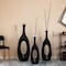 Uniquewise Set of 3 Frosted Black Fiberglass Tall Floor Vase - Decorative Vase for Modern Home Decor QI004676.3 - alternate 8