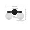 Jonathan Y Modernist Globe 15.25" 2-Light Metal/Frosted Glass Modern Contemporary LED Vanity, Black JYL3541B - alternate 7