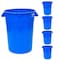 Magnum Tool 44 Gallon Trash Can, High-Vis Blue, Construction Grade, Heavy Duty Plastic, 5PK CMTC-C000-44B05 - alternate 1