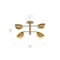 Vidalite Splay 4-Light Brass Ceiling Light With Adjustable Light Heads, Flush Mount Light Fixture CE1009389 - alternate 7