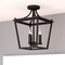 Vaxcel Cottage Grove 11-in Matte Black Traditional Open Cage Lantern Semi-Flush Ceiling Light C0377 - alternate 9