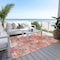 Homeroots 3' X 5' Blush Pink And Orange Floral Washable Indoor Outdoor Area Rug 611186 - alternate 6