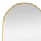 Homeroots 70" Gold Metal Arch Wall Mounted Leaning Or Freestanding Framed Full Length Mirror 719122 - alternate 5