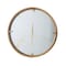 Homeroots 2" Round Gold Wood Analog Wall Clock 401313 - alternate 1