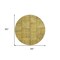 Homeroots 8' Gold Wheat And Gray Round Patchwork Washable Indoor Outdoor Area Rug 581601 - alternate 7