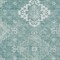 Homeroots 9' X 12' Aqua Teal Blue And Ivory Medallion Washable Indoor Outdoor Area Rug 589030 - alternate 7