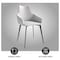 Leisuremod Sonnet Modern Dining Chair in Coconut White Fabric and Iron Legs, 2PK SC51W2 - alternate 9