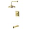 Kingston Brass Single-Handle Pressure Balanced Tub and Shower Faucet, Polished Brass KB6142AL - alternate 1