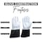 Supremeplus Cut & Impact Resistant Goatskin Leather Gloves, HI-VIZ Black Cuff, White & Black, Large, Pair 1 SP-6014 - alternate 4