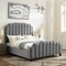 Homeroots Gray Solid Wood Queen Tufted Upholstered Velvet Bed with Nailhead Trim 544920 - alternate 9