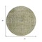 Homeroots 8' Sage And Beige Round Abstract Washable Indoor Outdoor Area Rug 616024 - alternate 5