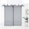 Sartodoors Sliding Closet Barn Bypass Doors Grey 36x96 (2* 18x96) Solid Core Modern Interior VEREGIO7411BBB-GRE-3696 - alternate 1