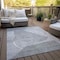 Homeroots 8' X 10' Gray Silver And Ivory Abstract Washable Indoor Outdoor Area Rug 587599 - alternate 8