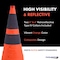 Traffic Kontrol 28in Collapsible Traffic Road Cone, 2 Reflective Collars, Orange Without LED, 1PC TKTCC-28-7-OR-2C - alternate 5