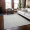 Homeroots 9' X 12' Ivory And Black Geometric Washable Indoor Outdoor Area Rug 613558 - alternate 7