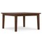 Homeroots 54" Walnut Wood Frame Base Square Dining Table 640695 - alternate 1