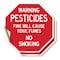 Signmission Warning Pesticides Fire Will Cause, 4 inch X 4 inch, Vinyl Decal, 2PK OC-D-2PACK-4-341 - alternate 1