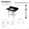 Kingston Brass 36-Inch Black Granite Console Sink with Brass Legs and Shelf, 8-Inch, 3-Hole KVPK3630KBSQB8 - alternate 2