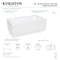 Kingston Brass 60-Inch Acrylic Rectangular 2-Wall Corner Alcove Tub with Corner Apron, Right Hand Drain Hole VTAM6032R22S - alternate 5