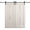 Sartodoors Modern Double Barn Door 72 x 96 inches, Ego 5014 Painted White Oak, 13FT Rail Track Set, Solid Pa EGO5014DB-PWO-7296 - alternate 1
