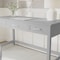 Martha Stewart Hutton Shaker Style Home Office 3 Drawer Desk in Gray w/Brushed Nickel Hardware ZG-ZP-20-GY-MS - alternate 9