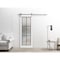 Sartodoors Sturdy Barn Door Frosted Tempered Glass Planum 2122 White 42x80 Solid Core Modern Interior PLANUM2122BD-S-WS-42 x 80 - alternate 7