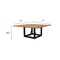 Homeroots 72" Natural and Black Solid Wood and Iron Square Dining Table 563918 - alternate 7