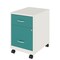Space Solutions 14.25 in W 2 Drawer Mobile Vertical File Cabinet W/ Accessory Drawer, Pearl White / Teal 25939 - alternate 7