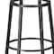 Homeroots 30" Black Distressed Geometric Metal And Glass Lantern Candle Holder 609326 - alternate 4