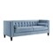 Homeroots 83" Slate Blue Velvet Wood Sofa With Toss Pillows 543951 - alternate 8