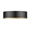 Z-Lite Bradley 1 Light Flush Mount, Matte Black and Modern Gold, 16 In W 1018F16-MB-MGLD-LED - alternate 4