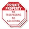 Signmission Private Property No Trespassing No, 10 inch X 10 inch, Aluminum Metal Signs, 2PK OC-A-2PACK-10-140 - alternate 1