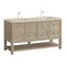 James Martin Vanities Breckenridge 60" Double Vanity, Whitewashed Oak, w/ 3 CM Tajnar Eclos Top 330-V60D-WWO-3TJR - alternate 6