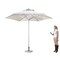Homeroots 9' White Polyester Round Market Patio Umbrella 548999 - alternate 4