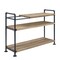 Homeroots Brown And Black Metal Three Tier Etagere Bookcase 486319 - alternate 5