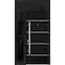 Vdomdoors Steel Door Deux 6083 Black Enamel Sidelight and Transom Window Sidelite Stainless Inserts Entry Doo DEUX6083EXD-BLK-W36+12 x H80+16-RH-I - alternate 1
