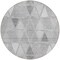 Homeroots 8' Gray Silver And Ivory Round Geometric Washable Indoor Outdoor Area Rug 583048 - alternate 8