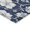 Homeroots 5' X 8' Navy Blue And Ivory Floral Washable Indoor Outdoor Area Rug 599899 - alternate 4