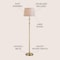 Jonathan Y Acadia 61" Crystal / Metal LED Floor Lamp, Brass Gold/Clear JYL2029A - alternate 11