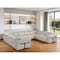 Homeroots Light Gray Italian Leather Power Reclining U Shaped Eight Piece Corner Sectional With Console 634681 - alternate 10