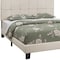 Homeroots Beige Tufted Linen Queen Bed Frame 490194 - alternate 10