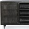 Homeroots 60in Dark Brown Solid Wood Cabinet Enclosed Storage Distressed TV Stand 489504 - alternate 9