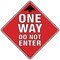 Signmission One Way Do Not Enter Non-Slip Floor Graphic, 7in Vinyl Decal, 7" x 7", FD-2-X-7-99978 FD-2-X-7-99978 - alternate 1