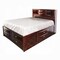 Homeroots Espresso Wood Full Bed Frame With Drawers 376963 - alternate 4