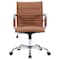 Leisuremod Harris Faux Leather Office Chair, Light Brown HO19LBRL - alternate 7