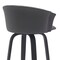 Armen Living Diana 26in Swivel Black Wood Counter Stool in Gray Faux Leather LCDIBABLKGRY26 - alternate 6