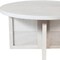 Homeroots 36" White Solid Wood Round Cross Legs Coffee Table 606253 - alternate 5