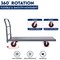 5Seconds Brand BOONE Heavy-Duty Platform Cart 72 inches x 36 inches 2400Lb Capacity 8in Red Swivel Wheels 555026 - alternate 5